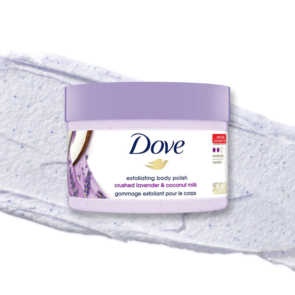Dove-Body Scrub 298G Sk W Crushed Lavender & Coconut Milk (Bc)