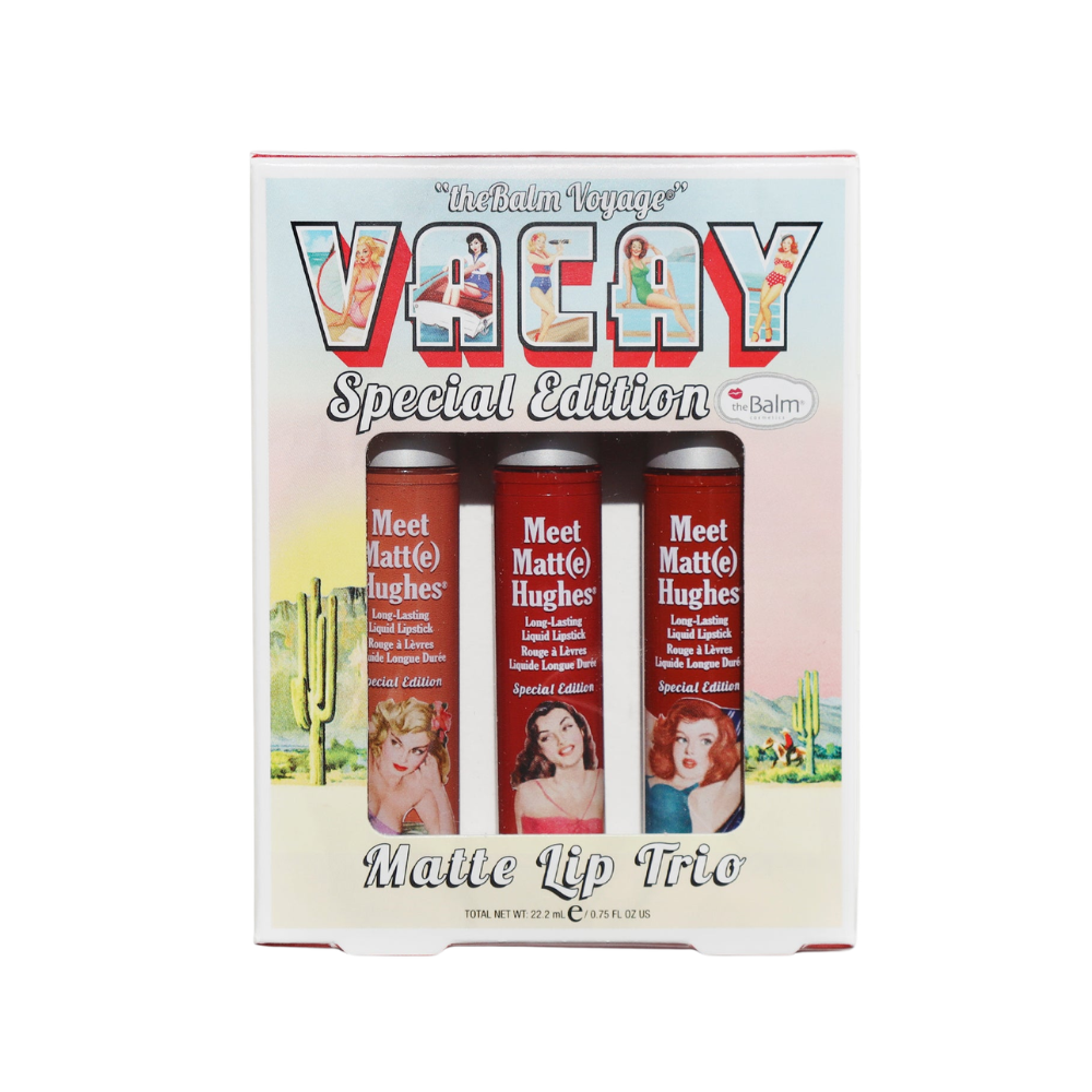 The Balm Meet Matte Hughes Trio Kit Vacay (Model Roz)