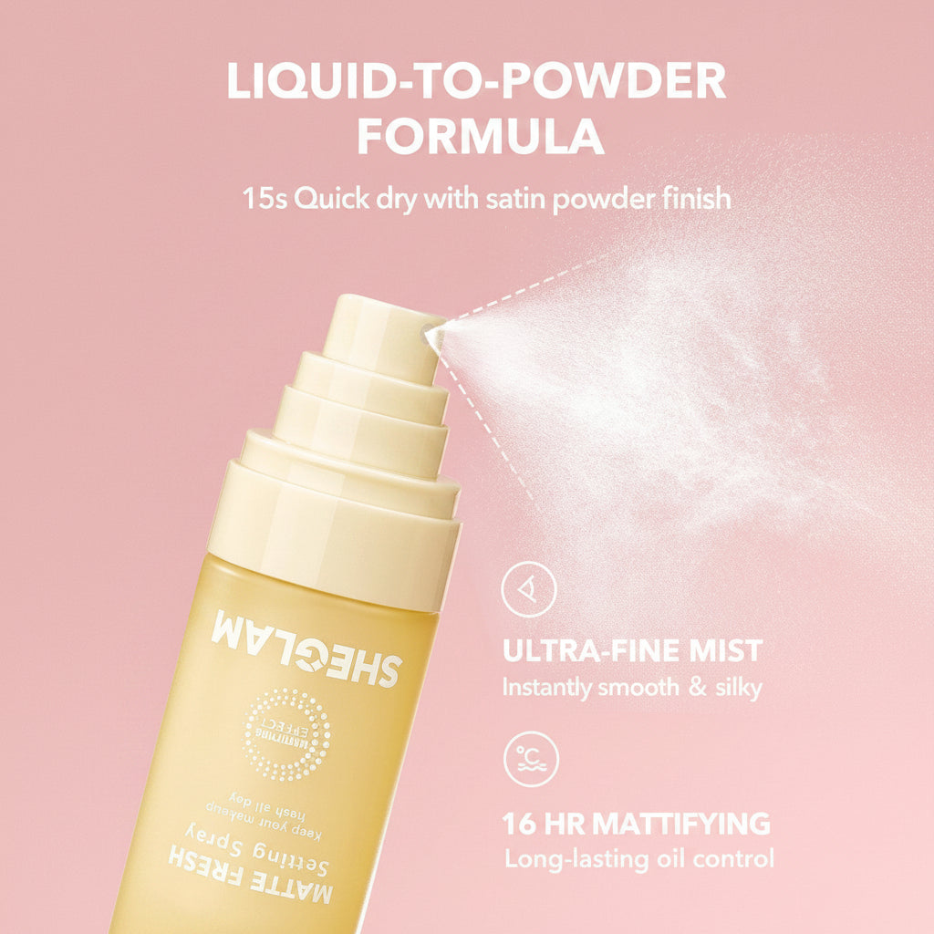 Sheglam Matte Fresh Setting Spray Ultra Matte Liquid White