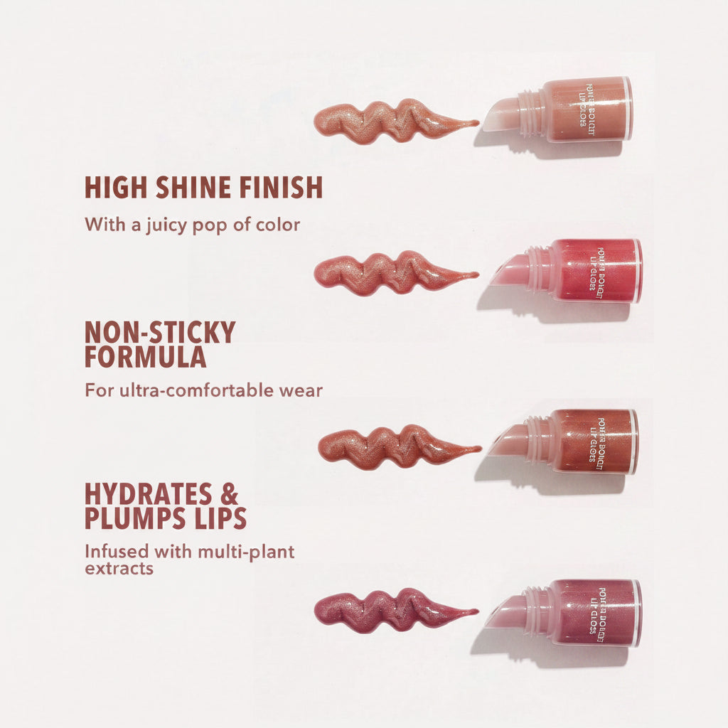 Sheglam Power Bouquet Lip Gloss Sunny Sands Shiny Tinted Moisturizing