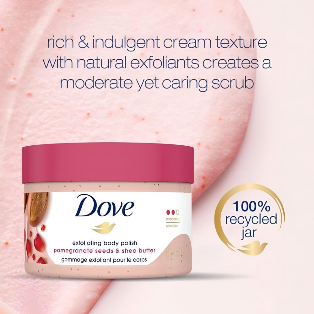 Dove-Body Scrub 298G Sk W Pomegranate Seeds & Shea Butter (Bc)