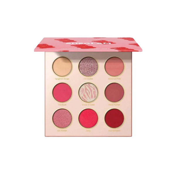 Sheglam Palette 9-Color Shimmer Metallic Matte Eyeshadow Love Candy