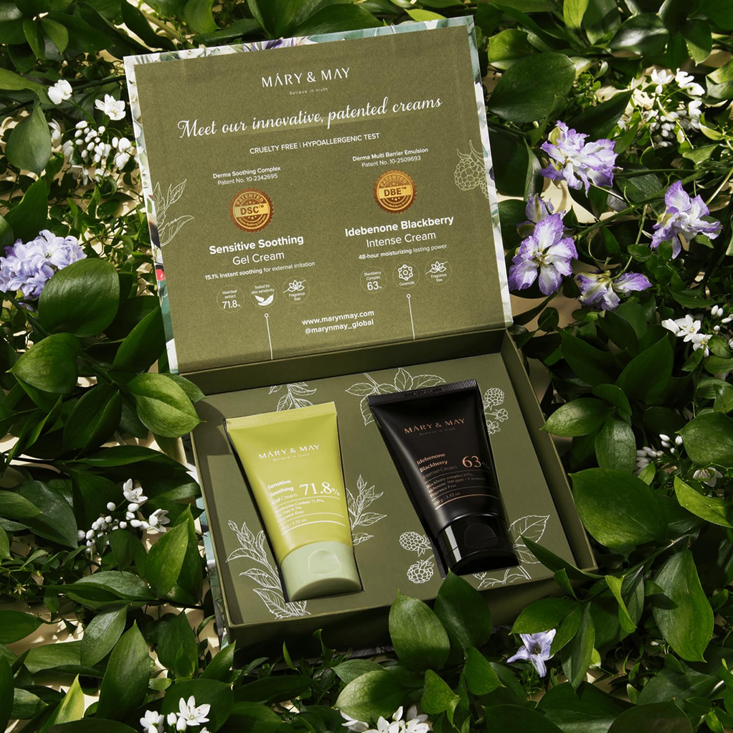 Mary&May Soothing Gel Cream + Idebenone Blackberry Cream Duo Set