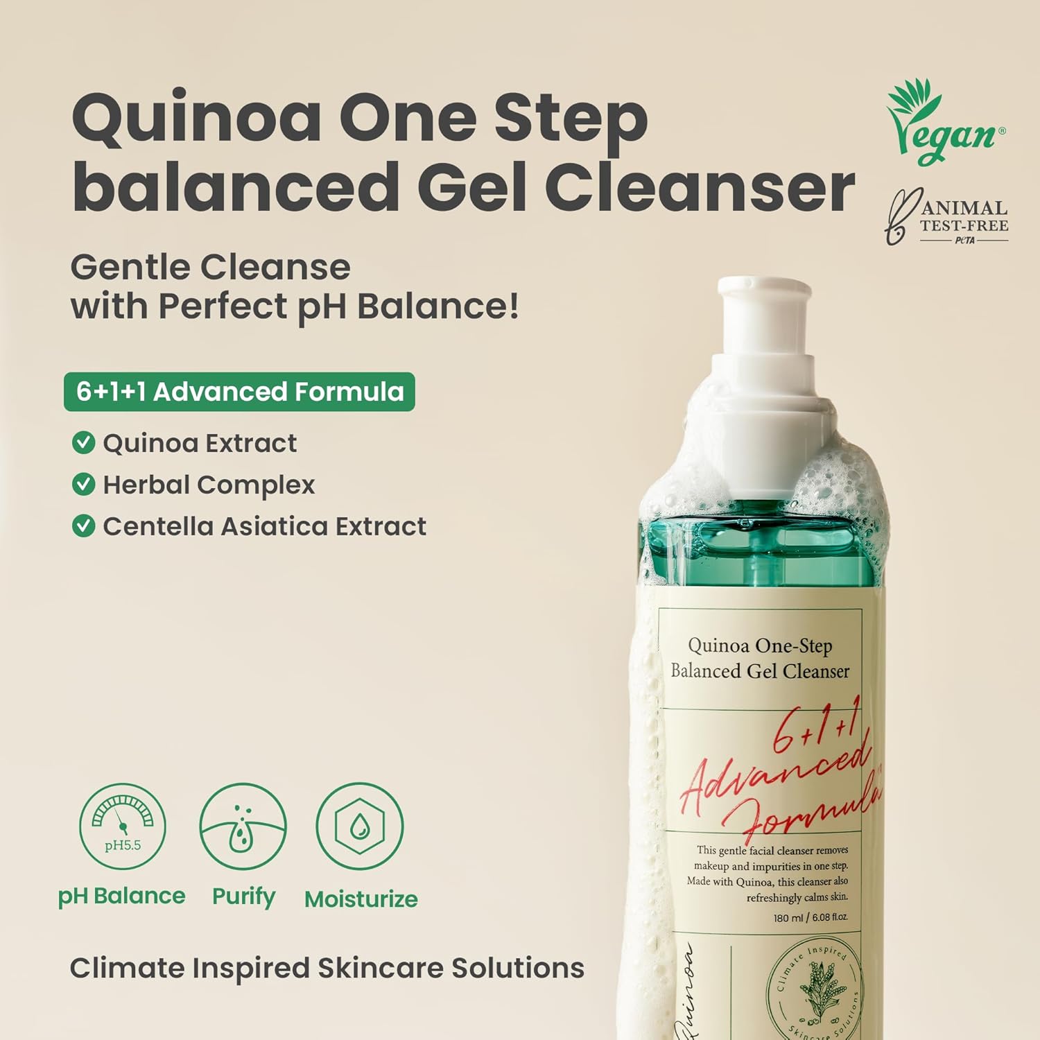Axis-Y Quinoa One-Step Balanced Gel Cleanser 180Ml
