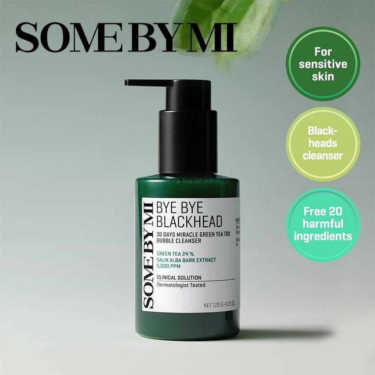 SOME BY MI Bye Bye Blackhead Green Tea Tox Bubble Cleanser – 120ml