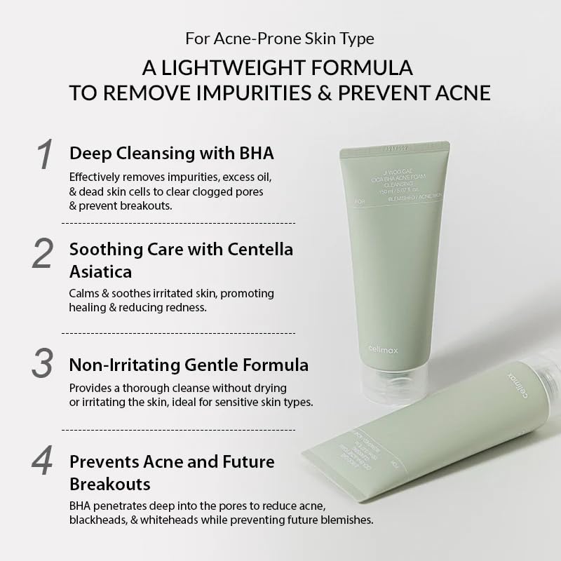 Celimax Ji Woo Gae Cica Bha Acne Foam Cleansing 150Ml