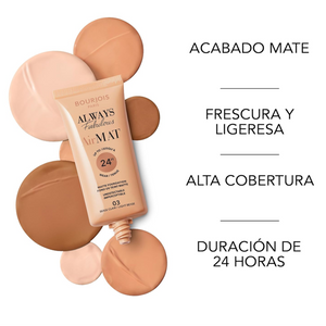 Bourjois Always Fabulous Air Mat Foundation 01 Rose Ivory