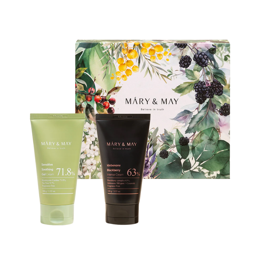 Mary&May Soothing Gel Cream + Idebenone Blackberry Cream Duo Set